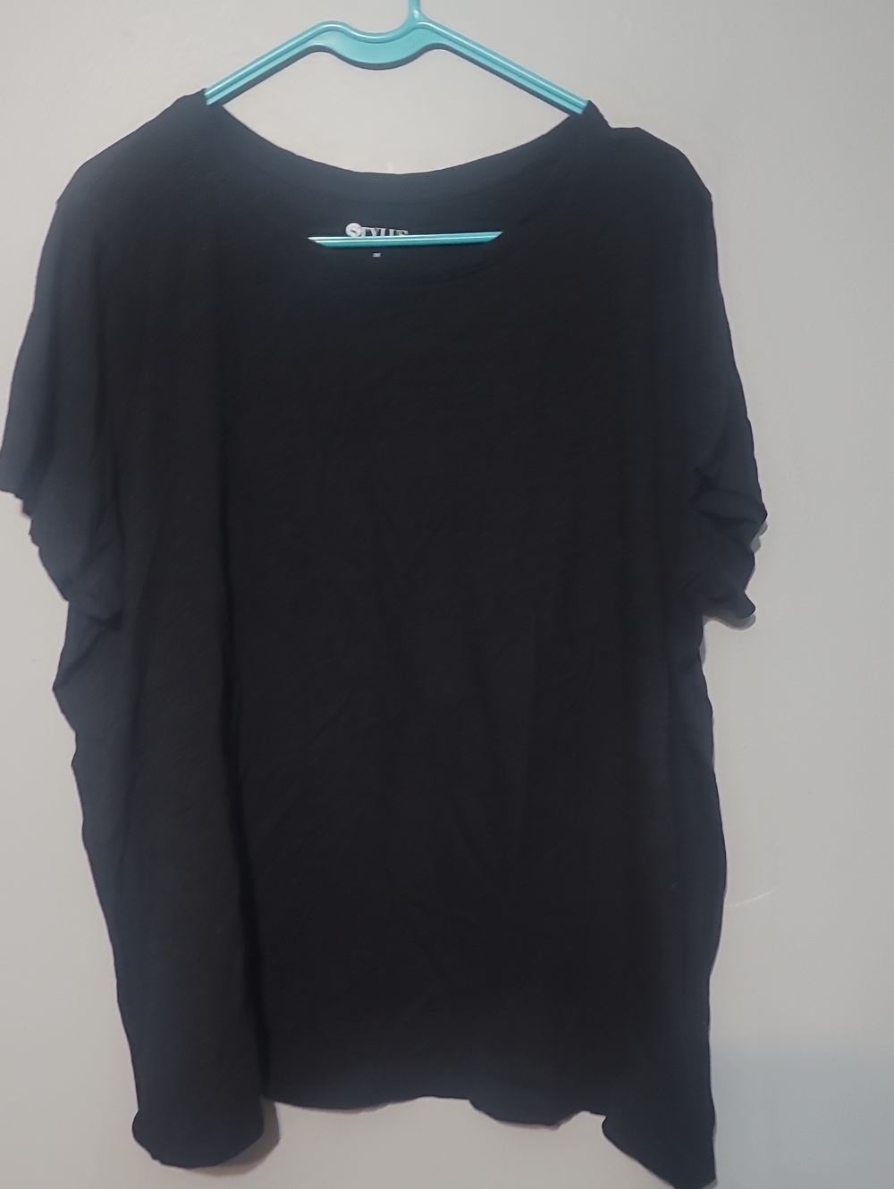 STYLUS Black Short Sleeve Crewneck Tee